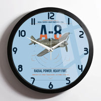Thumbnail for Focke-Wulf Fw 190A-8 design on light blue framed wall clock