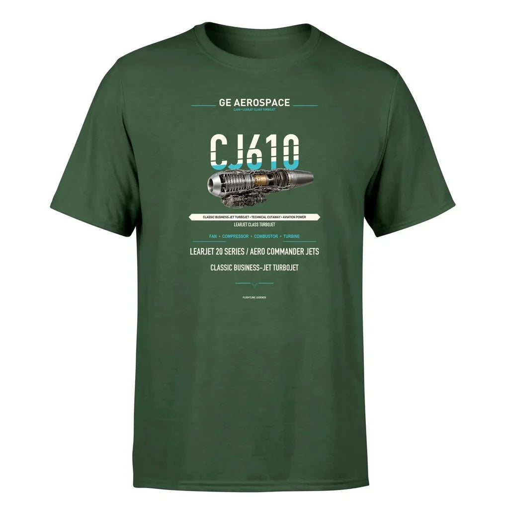CJ610 design on dark green single side