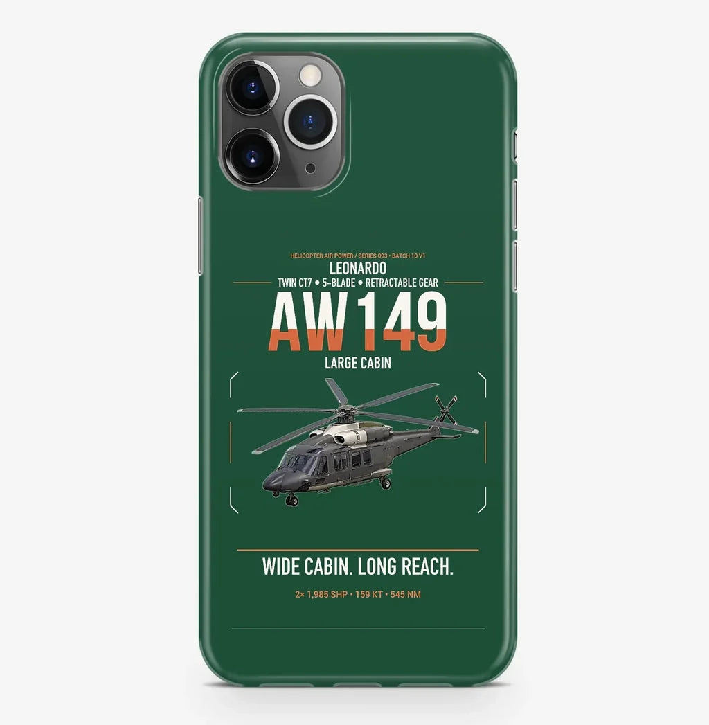 Leonardo AW149 design on dark green magsafe iphone case, for iPhone Pro Max