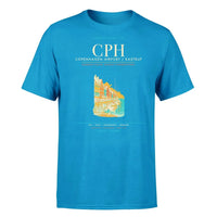 Thumbnail for Copenhagen Airport (CPH) T-Shirt single-side front print in Turquoise | copenhagen-cph-airport-double-side-t-shirt
