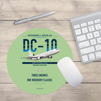 Thumbnail for McDonnell Douglas DC-10 design on light green round mouse pad