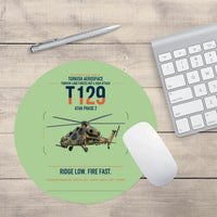 Thumbnail for Turkish Aerospace T129 ATAK Phase 2 design on light green round mouse pad