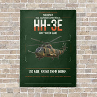 Thumbnail for Sikorsky HH-3E Jolly Green Giant vertical canvas print - no frame - dark green background