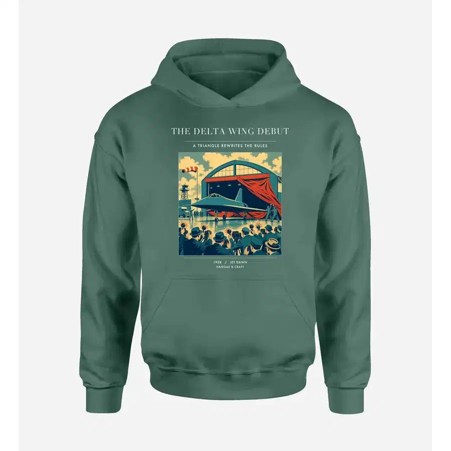 VINTAGE G4460 - The Delta Wing Debut - Premium Hoodie design on green premium