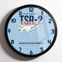 Thumbnail for BAC TSR-2 design on light blue framed wall clock