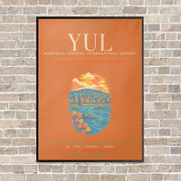 Thumbnail for MontrealTrudeau International Airport YUL - Canvas Framed - Orange