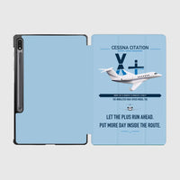 Thumbnail for Cessna Citation X+ design on light blue samsung tablet tablet case