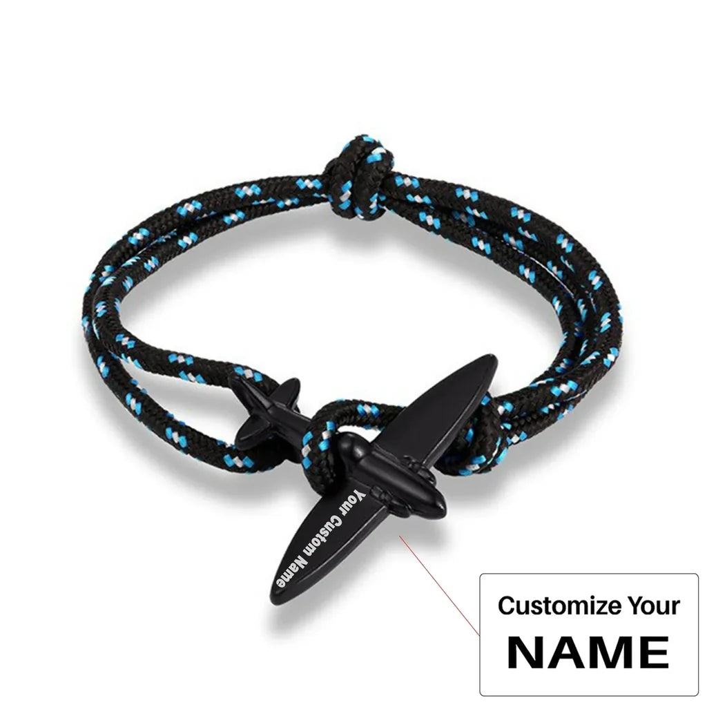 Customisable Thinner & Small Airplane Bracelet - view 22