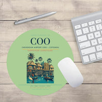 Thumbnail for Cadjehoun Airport (COO) design on light green round mouse pad