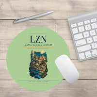 Thumbnail for Matsu Nangan Airport (LZN) design on light green round mouse pad
