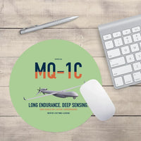 Thumbnail for MQ-1C Gray Eagle ER design on light green round mouse pad
