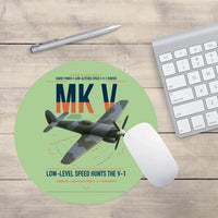 Thumbnail for Hawker Tempest Mk V design on light green round mouse pad