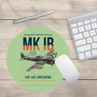 Thumbnail for Hawker Typhoon Mk IB design on light green round mouse pad