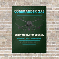 Thumbnail for Draganfly Commander 3XL vertical canvas print - no frame - dark green background