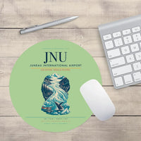 Thumbnail for Juneau International Airport (JNU) design on light green round mouse pad