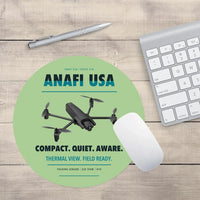 Thumbnail for Parrot ANAFI USA design on light green round mouse pad