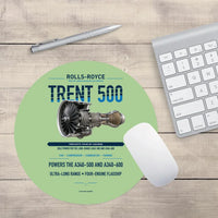 Thumbnail for TRENT 500 design on light green round mouse pad