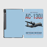Thumbnail for AC-130J Ghostrider design on light blue samsung tablet tablet case