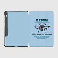 Thumbnail for Inspired Flight IF1200A design on light blue samsung tablet tablet case