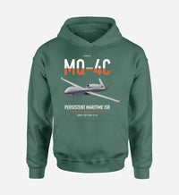 Thumbnail for MQ-4C Triton IFC-4 design on green double-side hoodie, single-side print