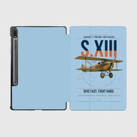 Thumbnail for SPAD S.XIII C.1 design on light blue samsung tablet tablet case
