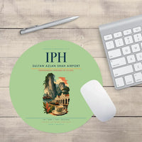 Thumbnail for Sultan Azlan Shah Airport (IPH) design on light green round mouse pad