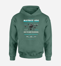 Thumbnail for DJI Matrice 400 design on green hoodie single side