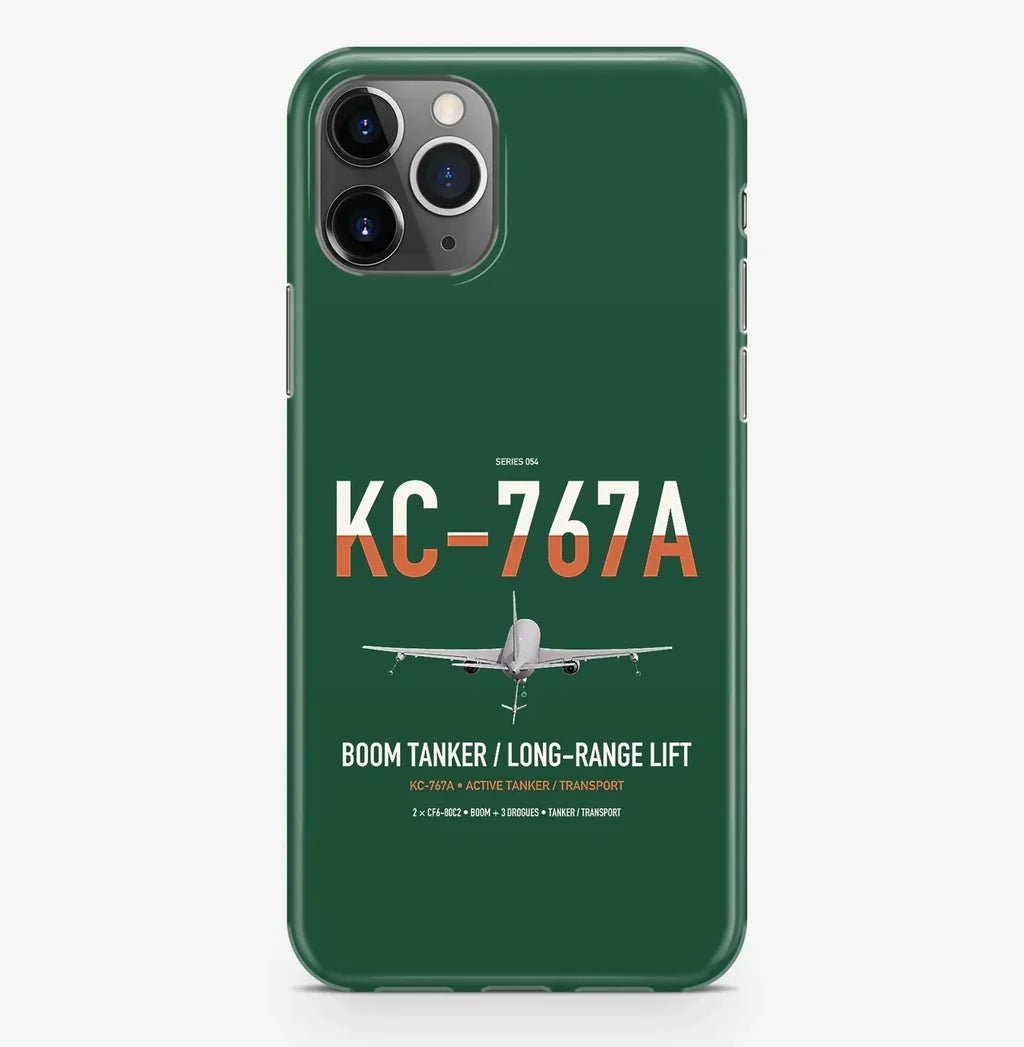 Boeing KC-767A design on dark green magsafe iphone case, for iPhone Pro Max