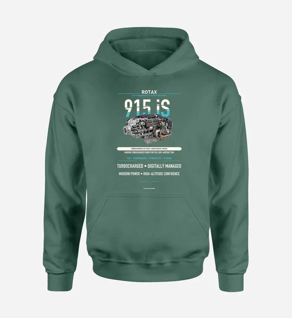 915 iS design on green hoodie single side