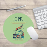 Thumbnail for Casper–Natrona County International Airport (CPR) design on light green round mouse pad