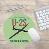 Thumbnail for U-2S Dragon Lady design on light green round mouse pad
