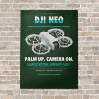 Thumbnail for DJI Neo vertical canvas print - no frame - dark green background