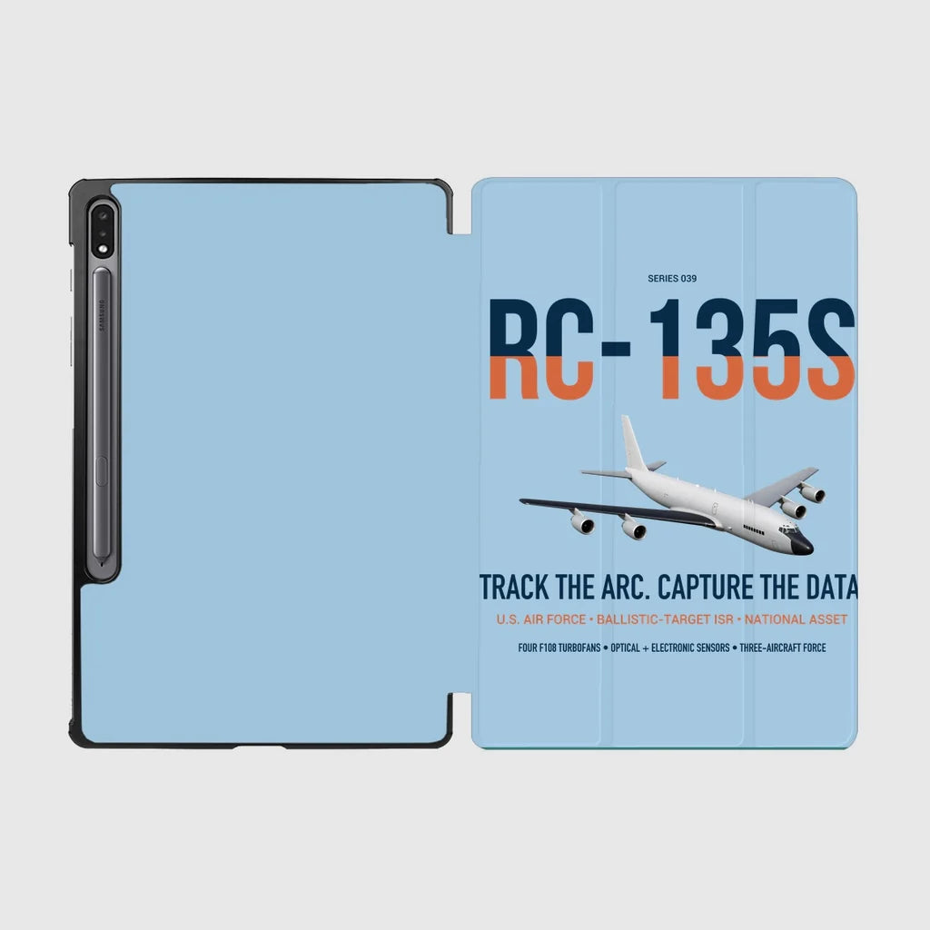 RC-135S Cobra Ball design on light blue samsung tablet tablet case