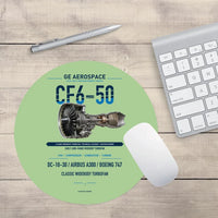 Thumbnail for CF6-50 design on light green round mouse pad