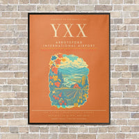 Thumbnail for Abbotsford International Airport YXX - Canvas Framed - Orange