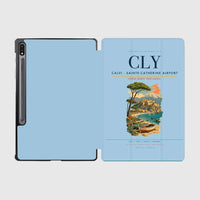 Thumbnail for Calvi (CLY) design on light blue samsung tablet tablet case