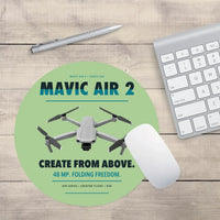 Thumbnail for DJI Mavic Air 2 design on light green round mouse pad