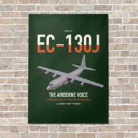 Thumbnail for EC-130J Commando Solo III vertical canvas print - no frame - dark green background