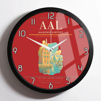 Thumbnail for Aalborg Airport AAL Wall-Clock Framed - Red