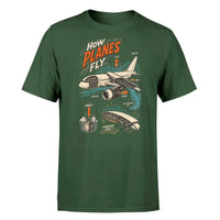 Thumbnail for SIGNAL 616 - How Planes Fly V2 - Premium T-Shirt design on dark green premium t shirt
