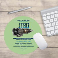 Thumbnail for JT8D design on light green round mouse pad