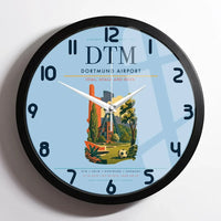 Thumbnail for Dortmund Airport (DTM) design on light blue framed wall clock
