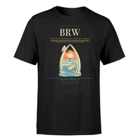 Thumbnail for Wiley Post–Will Rogers Memorial Airport (BRW) T-Shirt single-side front print in Black | wiley-postwill-rogers-memorial-airport-brw-double-side-t-shirt