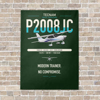Thumbnail for Tecnam P2008JC NG vertical canvas print - no frame - dark green background