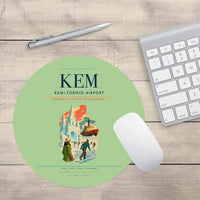 Thumbnail for Kemi-Tornio Airport (KEM) design on light green round mouse pad