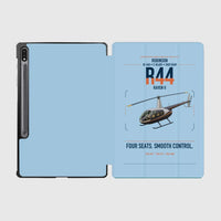 Thumbnail for Robinson R44 Raven II design on light blue samsung tablet tablet case
