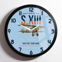 Thumbnail for SPAD S.XIII C.1 design on light blue framed wall clock