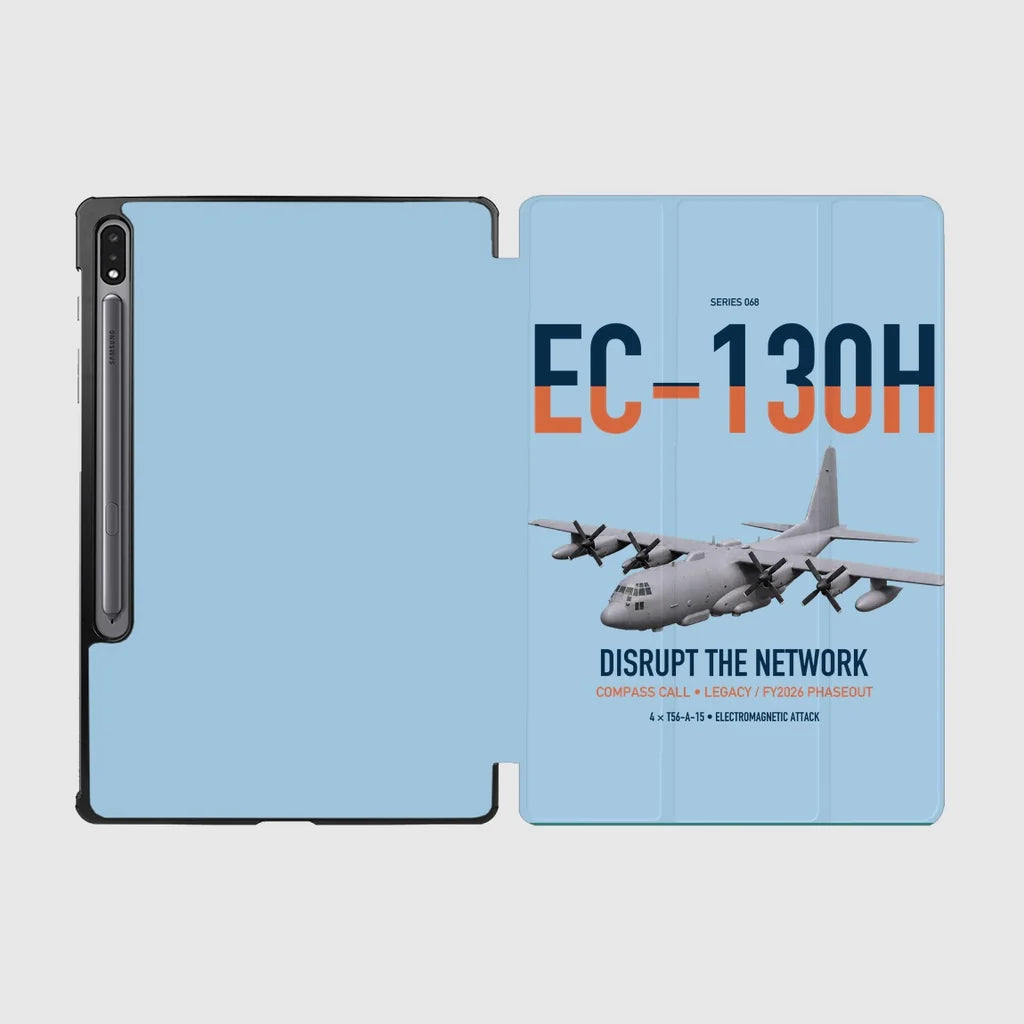 EC-130H Compass Call design on light blue samsung tablet tablet case