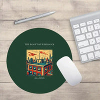 Thumbnail for VINTAGE G4312 - The Rooftop Windsock - Designed Mouse Pads design on darkgreen round