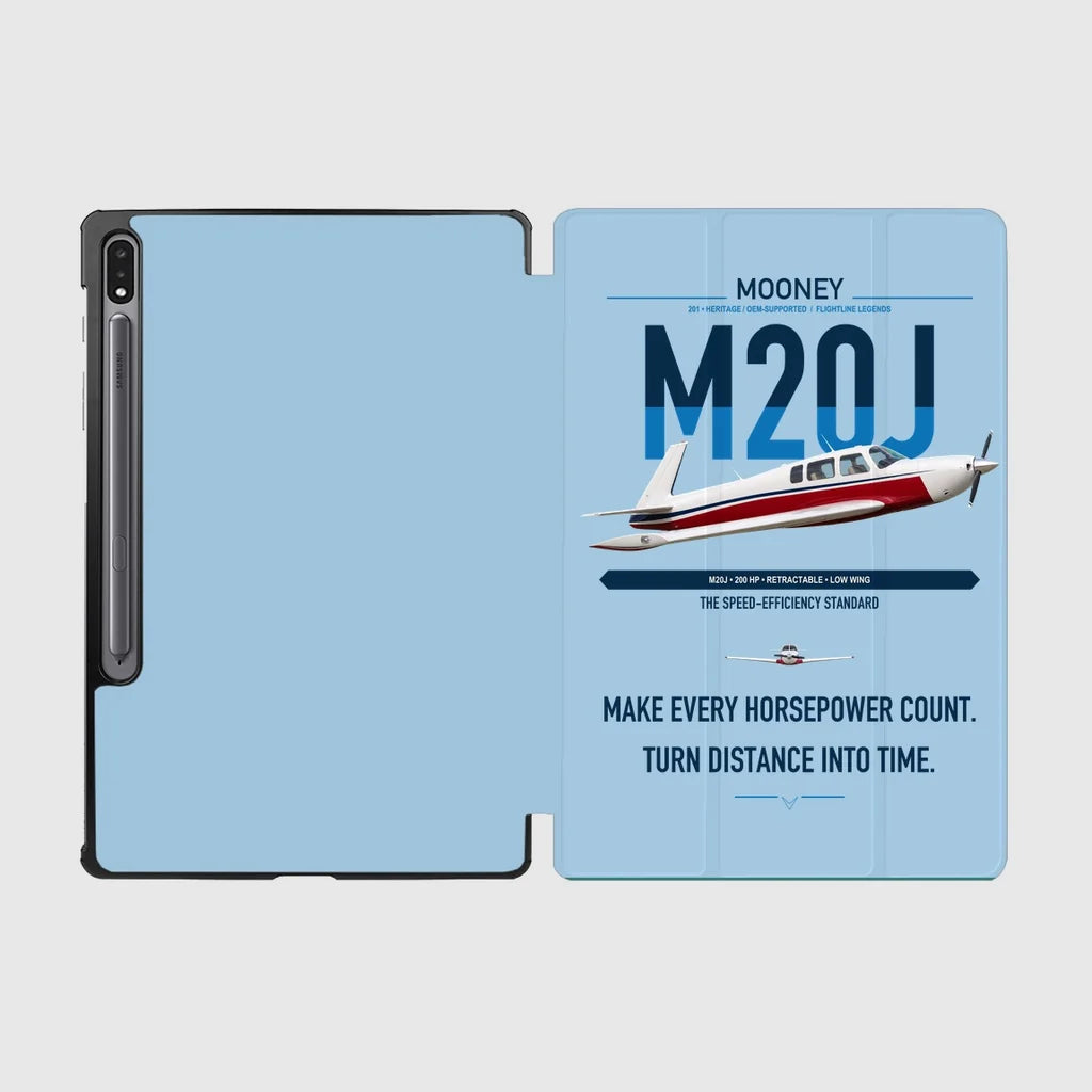 Mooney M20J 201 design on light blue samsung tablet tablet case